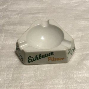 Rare antique Eichbaum Pilsner Beer porcelain advertising ashtray